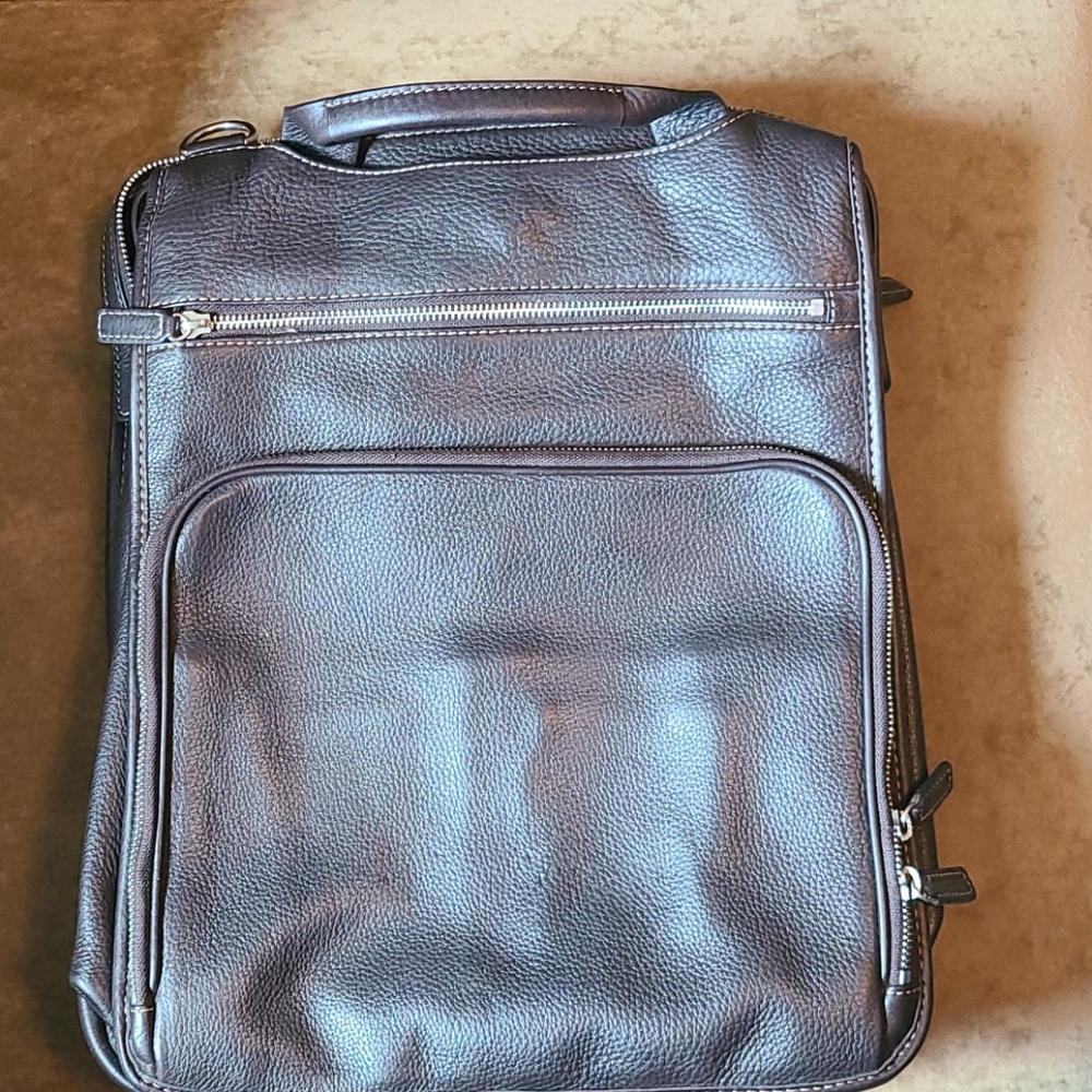 Levenger Bomber Jacket Backpack Brief in Mocha